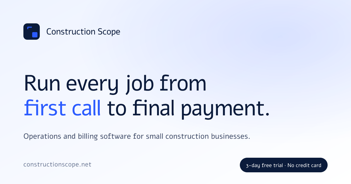 Construction Scope