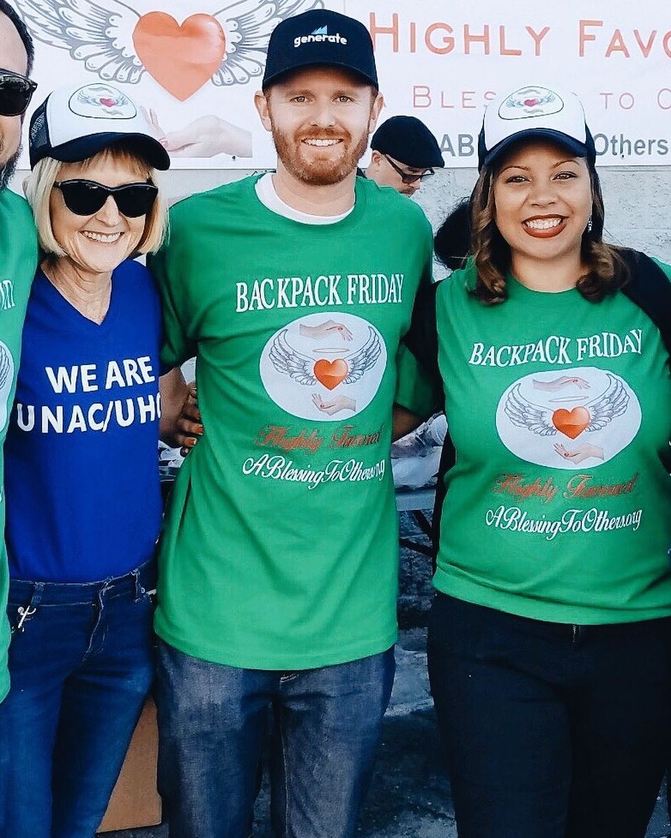 Patrick Bushe at Backpack Friday community event