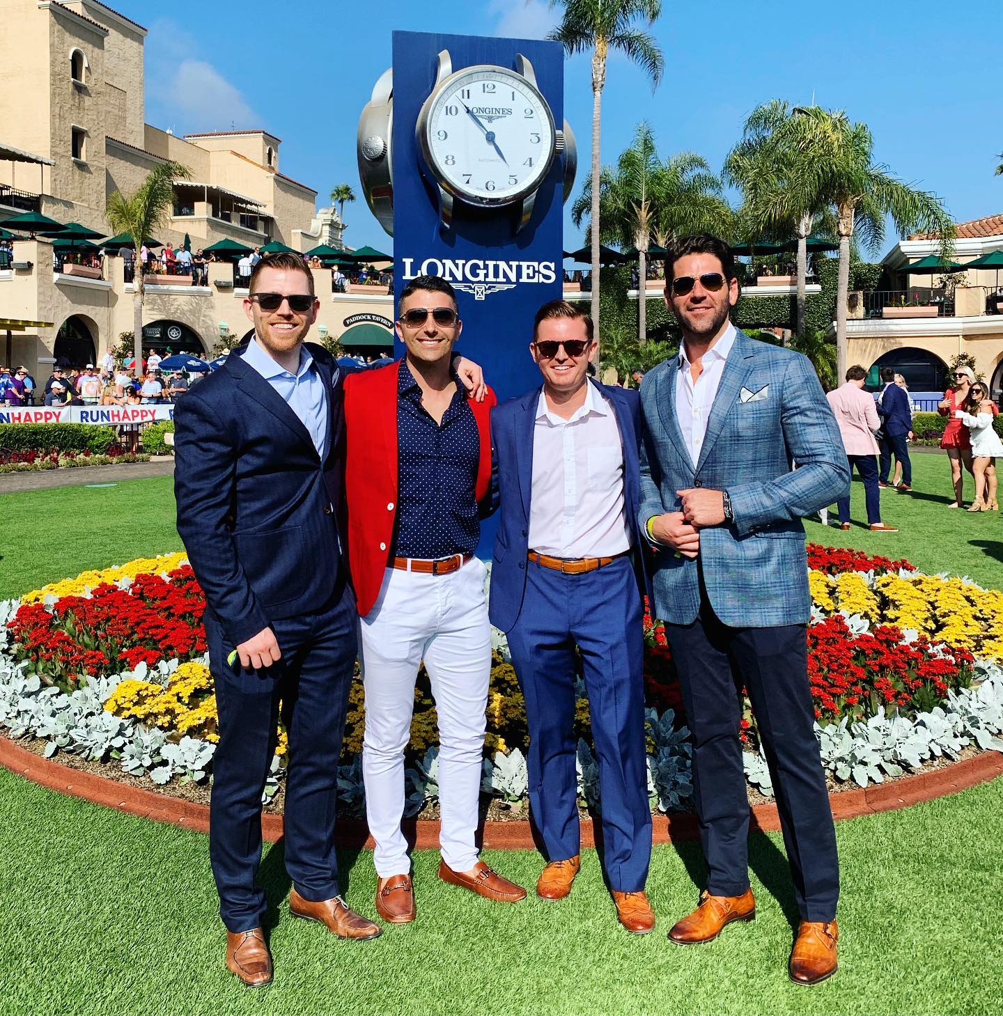 Patrick Bushe at Del Mar racetrack with friends