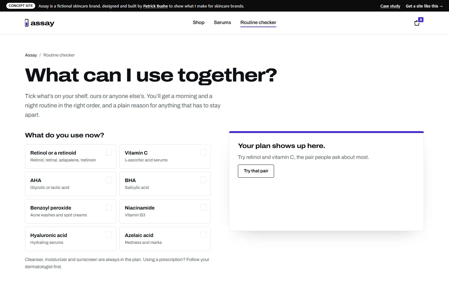 Assay: Routine checker on a desktop screen