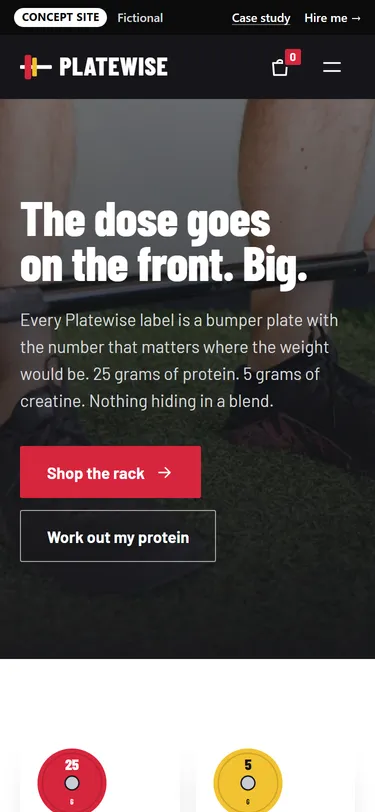 Platewise home page on a phone
